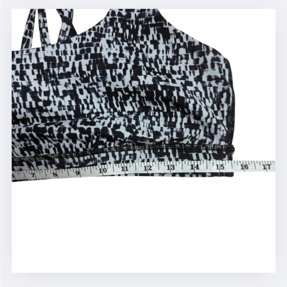 Lululemon Energy Bra Medium Support Size 14 in Urban Block Ice Grey Black - Picture 6 of 10